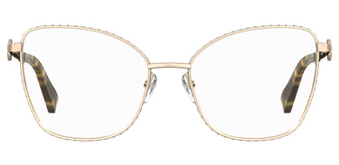 Premium Women Moschino Eyeglasses: MOS587 - Gold Black - SpecSMART Eye Clinic (Front View)